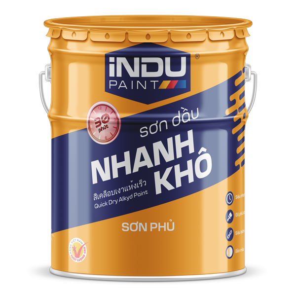 #3 Đại lý Sơn dầu nhanh khô iNDU Bình Dương| Thành phần: là sự tổng hợp của Alkyd Resin cao cấp với chất màu bền đẹp, cho màu sắc tinh tế và sang trọng.