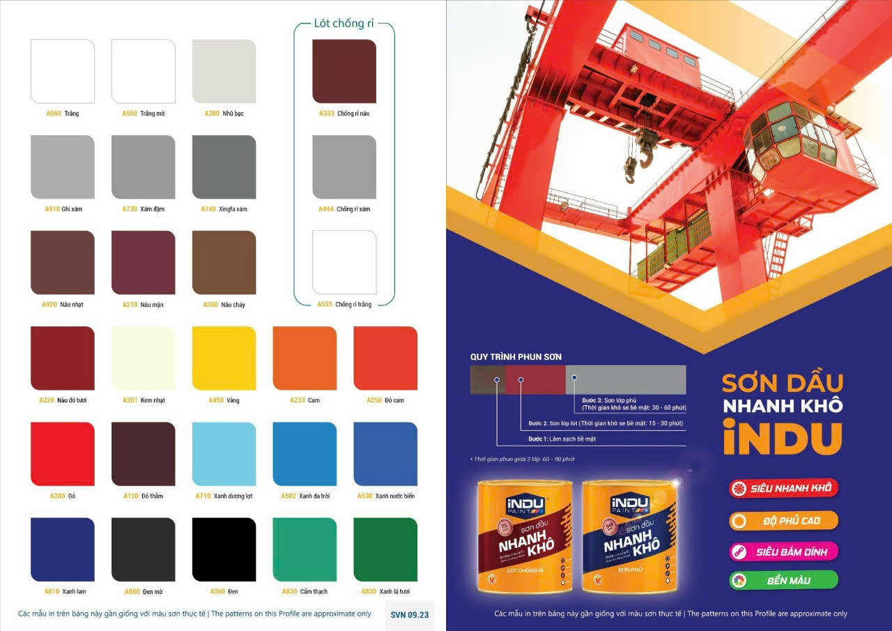 Sơn dầu nhanh khô iNDU là dòng sản phẩm công nghệ mới được thiết kế chuyên biệt với đặc tính siêu nhanh khô, giải quyết bài toán lâu khô của hệ sơn dầu