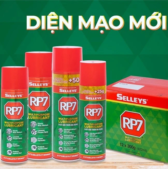 Selleys RP7 có thể tách nước khỏi bề mặt kim loại, giúp bảo vệ các chi tiết máy khỏi ẩm mốc và hư hỏng do nước.#1 Dầu nhờn bôi trơn Selleys RP7 Bình Dương