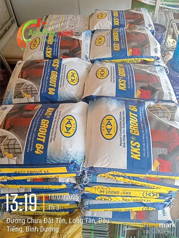 Hãy để SƠN ANH PHÚC cung cấp giải pháp vữa rót tối ưu cho công trình của bạn, giúp tăng độ bền vững và rút ngắn thời gian thi công! #1 Đại lý vữa rót trộn sẵn KKS® GROUT 64 Bình Dương