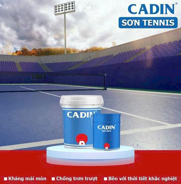 Nền sân bê tông, vữa xi măng, nhựa đường, vật liệu composite #1 Sơn Chịu Mài Mòn Có Cát Sân Tennis Sân Thể Thao Cadin Bình Dương