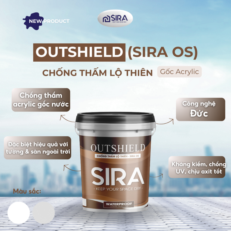 #1 Chống Thấm Lộ Thiên SIRA OS chính hãng Bình Dương