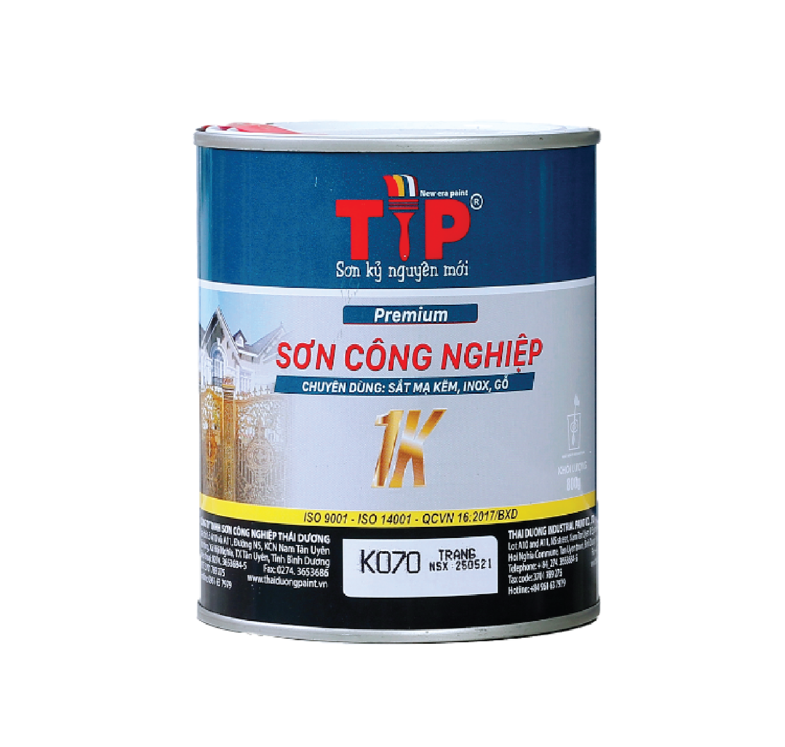 #1 Sơn sắt mạ kẽm 1 Thành Phần TIP giá sỉ Bình Dương - Sơn sắt mạ kẽm 1 Thành Phần TIP (TIP 1K) là sản phẩm sơn kim loại cao cấp gốc nhựa Arcrylic.
