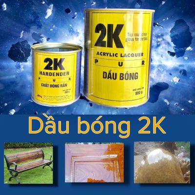 Công dụng: Dùng trong công nghiệp trang trí xe ô tô, đá, nhựa, gỗ… Phân phối Dầu bóng 2K (Vàng) Bình Dương #1