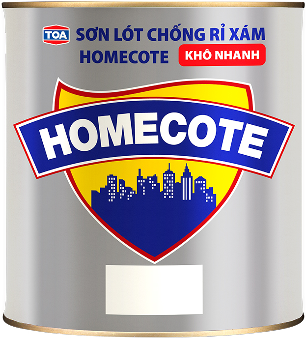 #1 Sơn lót chống rỉ màu xám Homecote Bình Dương thích hợp dùng làm lớp lót cho các bề mặt sắt thép như: khung thép tiền chế, máy móc, đường sắt, cổng, khung lưới, cửa sổ, cầu, tháp....