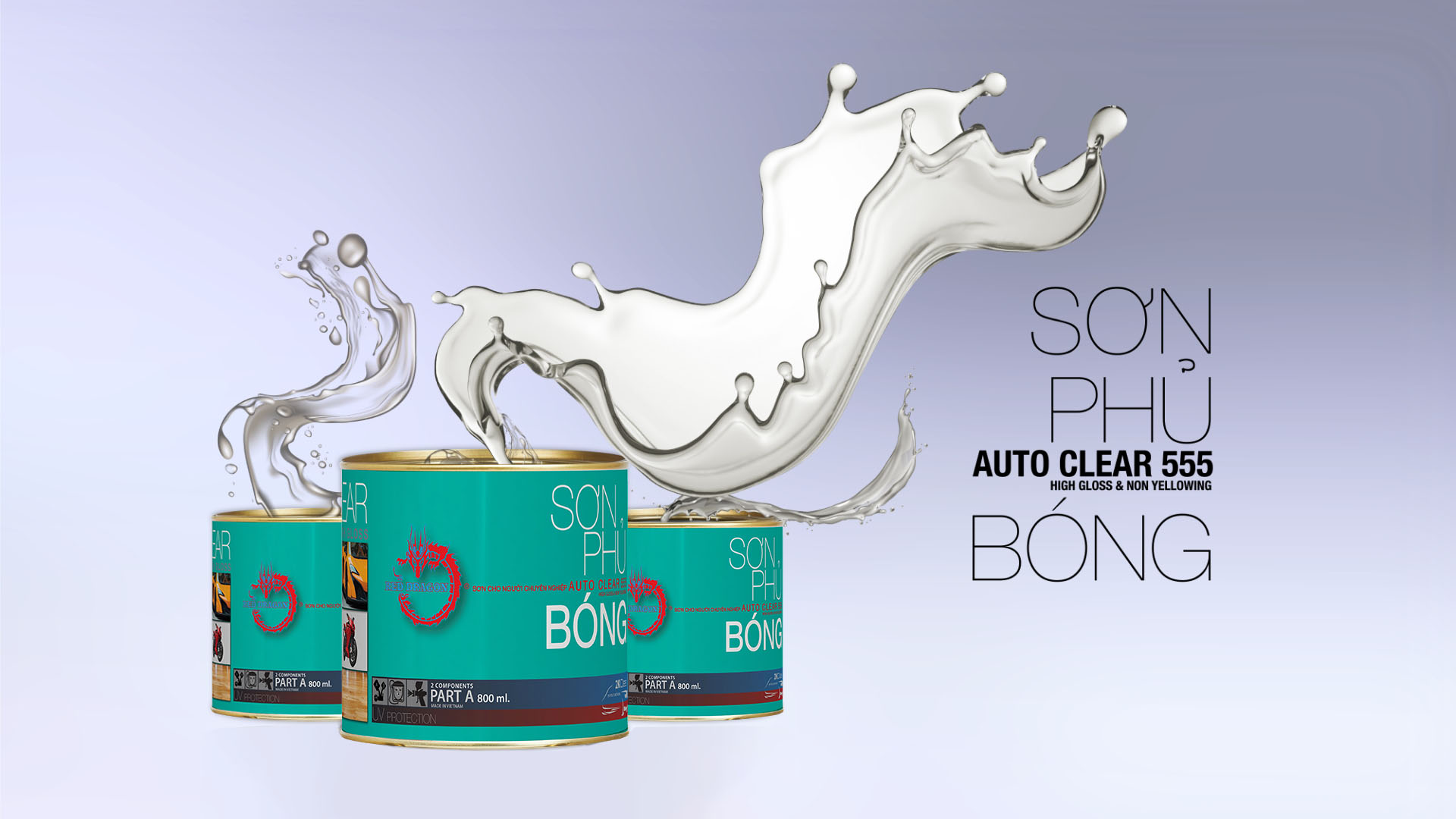 Công thức cải tiến đặc biệt giúp sơn tăng khả năng chống thấm nước, chống bám bụi, nấm và rêu mốc, giúp phản xạ tia hồng ngoại và bảo vệ bề mặt lâu dài Sơn phủ bóng 2K tại Bình Dương – Auto Clear 555