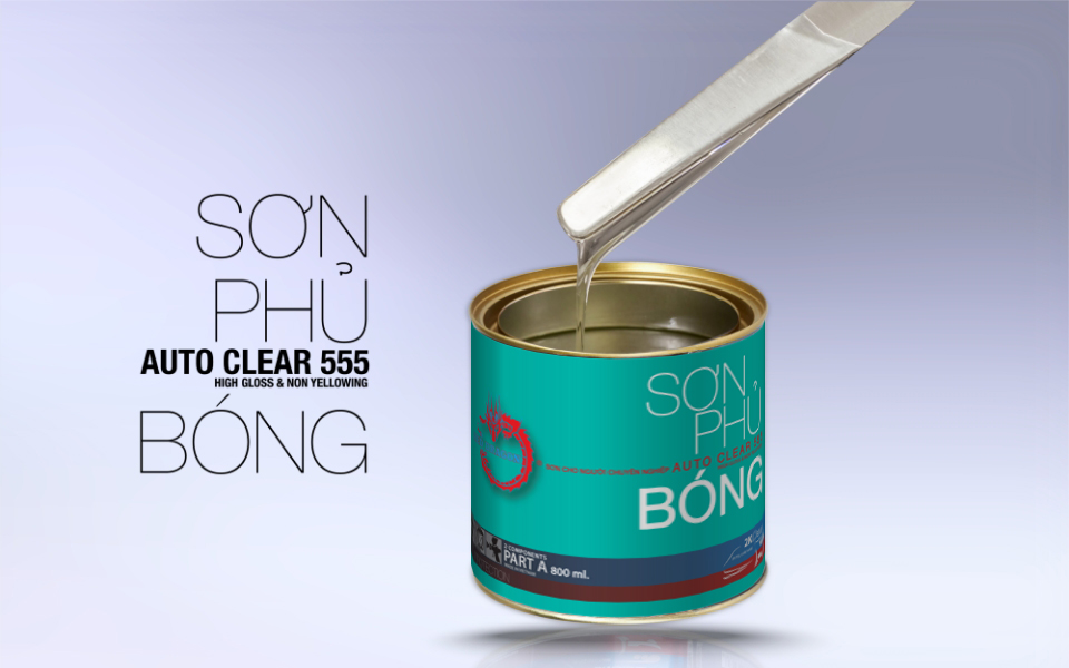 MÔ TẢ SẢN PHẨM SƠN PHỦ BÓNG 2K – AUTO CLEAR 555: Sơn phủ bóng 2K tại Bình Dương – Auto Clear 555