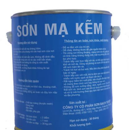 #1 Đại lý sơn mã kẽm Bạch Tuyết Bình Dương dùng để sơn trên bề mặt kim loại có mạ (tráng) kẽm và có thể làm lớp sơn lót ở bên dưới lớp sơn phủ Alkyd các màu