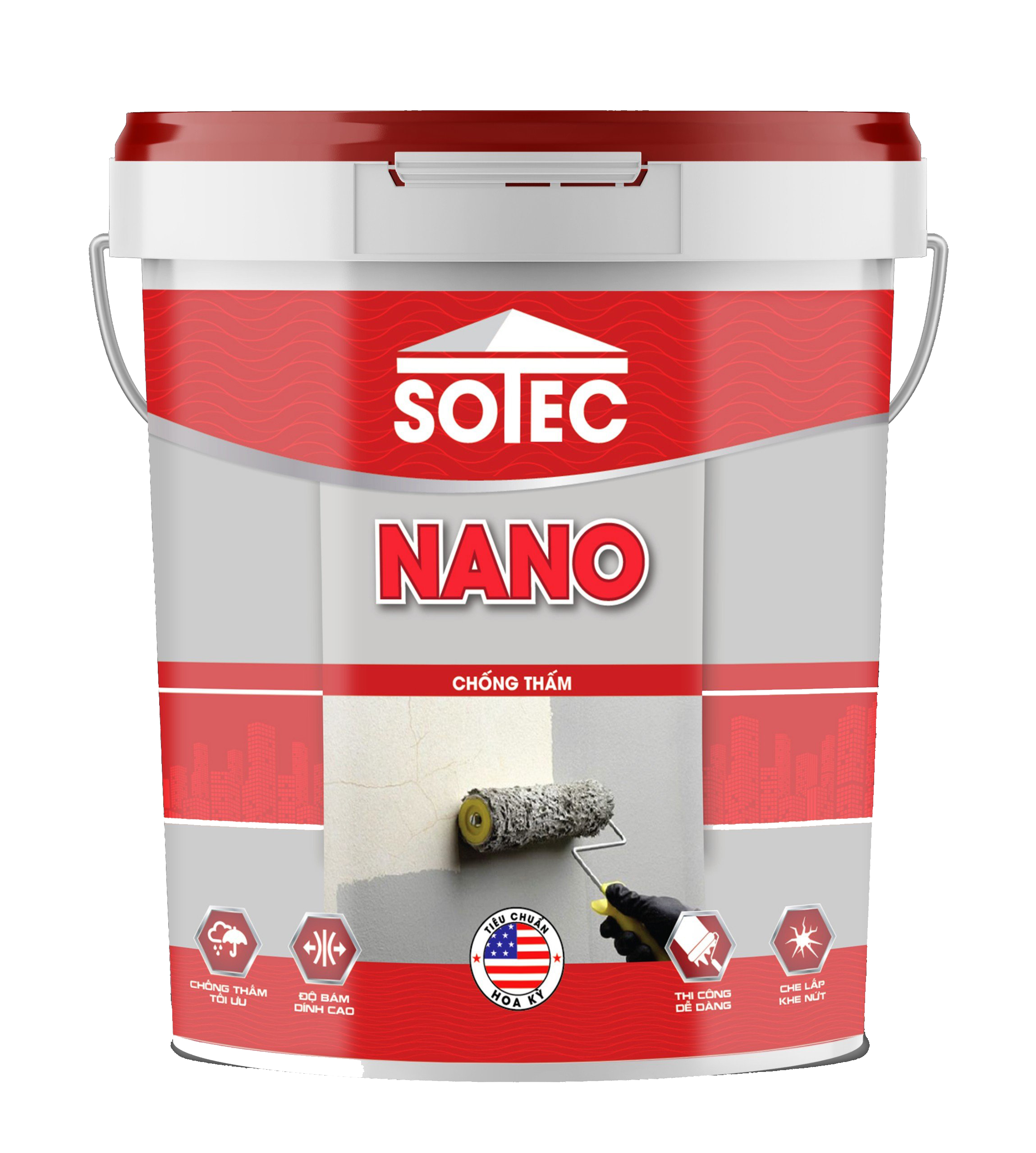 #1 Keo chống thấm SOTEC - NANO ĐA NĂNG Bình Dương ngăn chặn sự thấm nước từ bên ngoài vào, bảo vệ trần nhà, sàn nhà không bị thấm ẩm, rêu mốc, hoen ố.