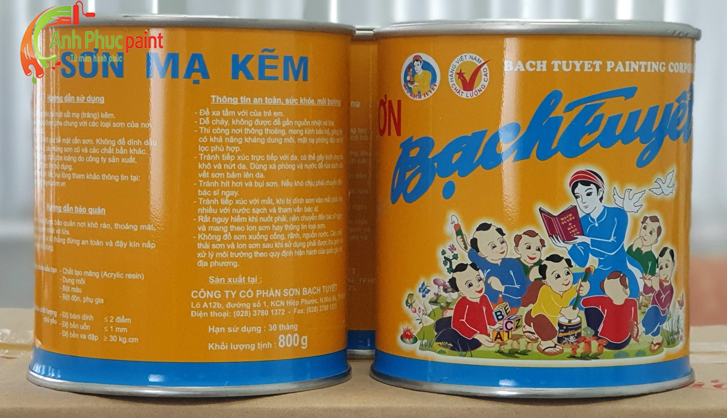 Đại lý Sơn Mạ Kẽm Bạch Tuyết 800g ở Bình Dương | 0918 930 563 Ms Giáo