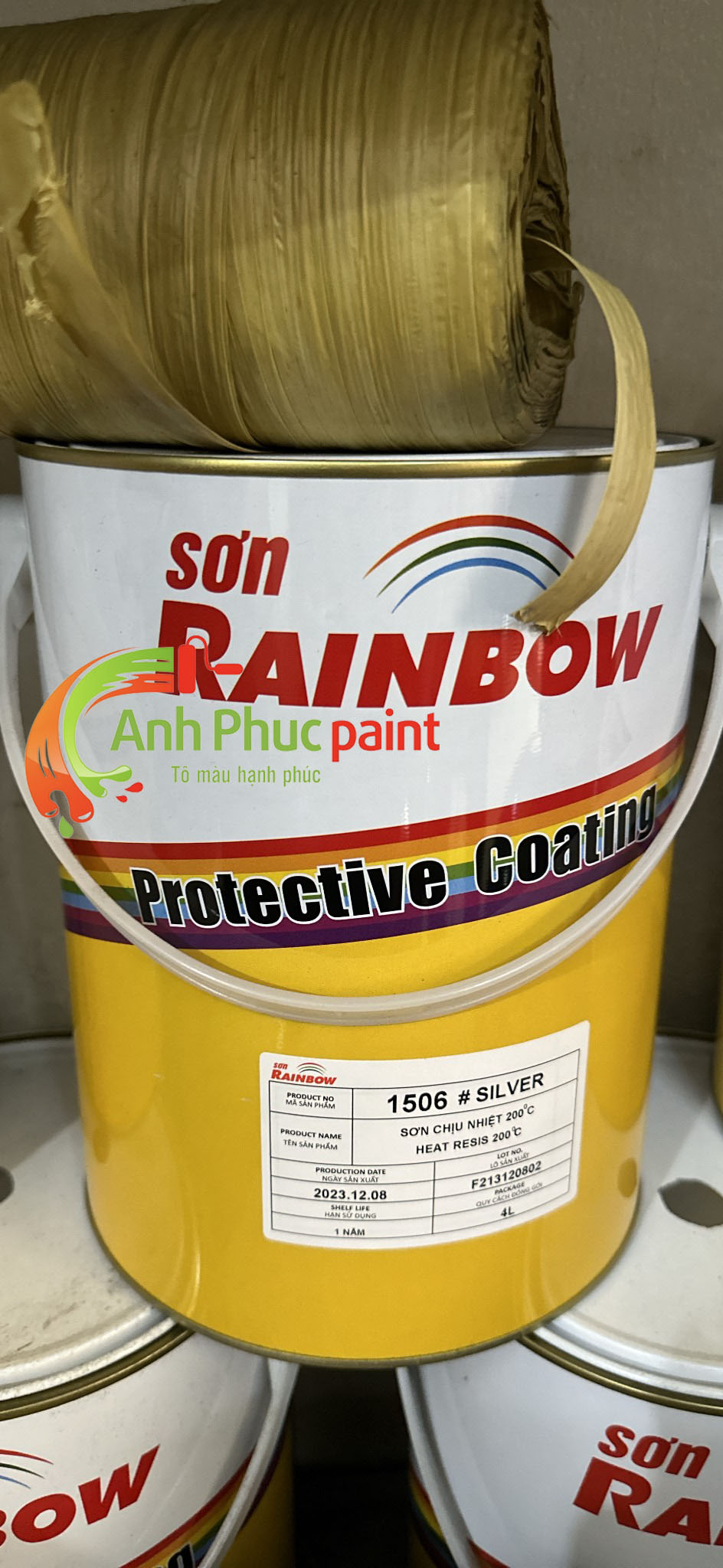 sơn chịu nhiệt gốc nhựa silicon nguyên chất kết hợp với chất màu chịu nhiệt.#1 NPP sơn chịu nhiệt Rainbow Dương