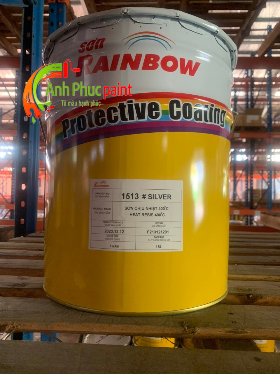 Sơn chịu nhiệt Rainbow 1513【✔️giá sỉ Bình Dương】