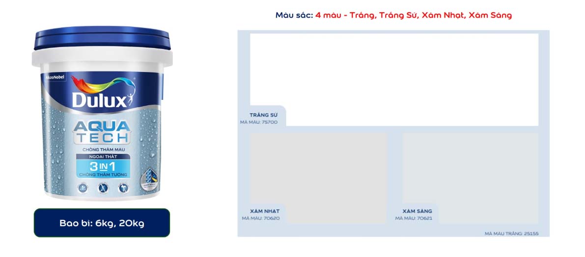 Ứng dụng thực tế của Dulux Aquatech 3in1 | #1 Sơn chống thấm màu Dulux Aquatech 3in1 Bình Dương
