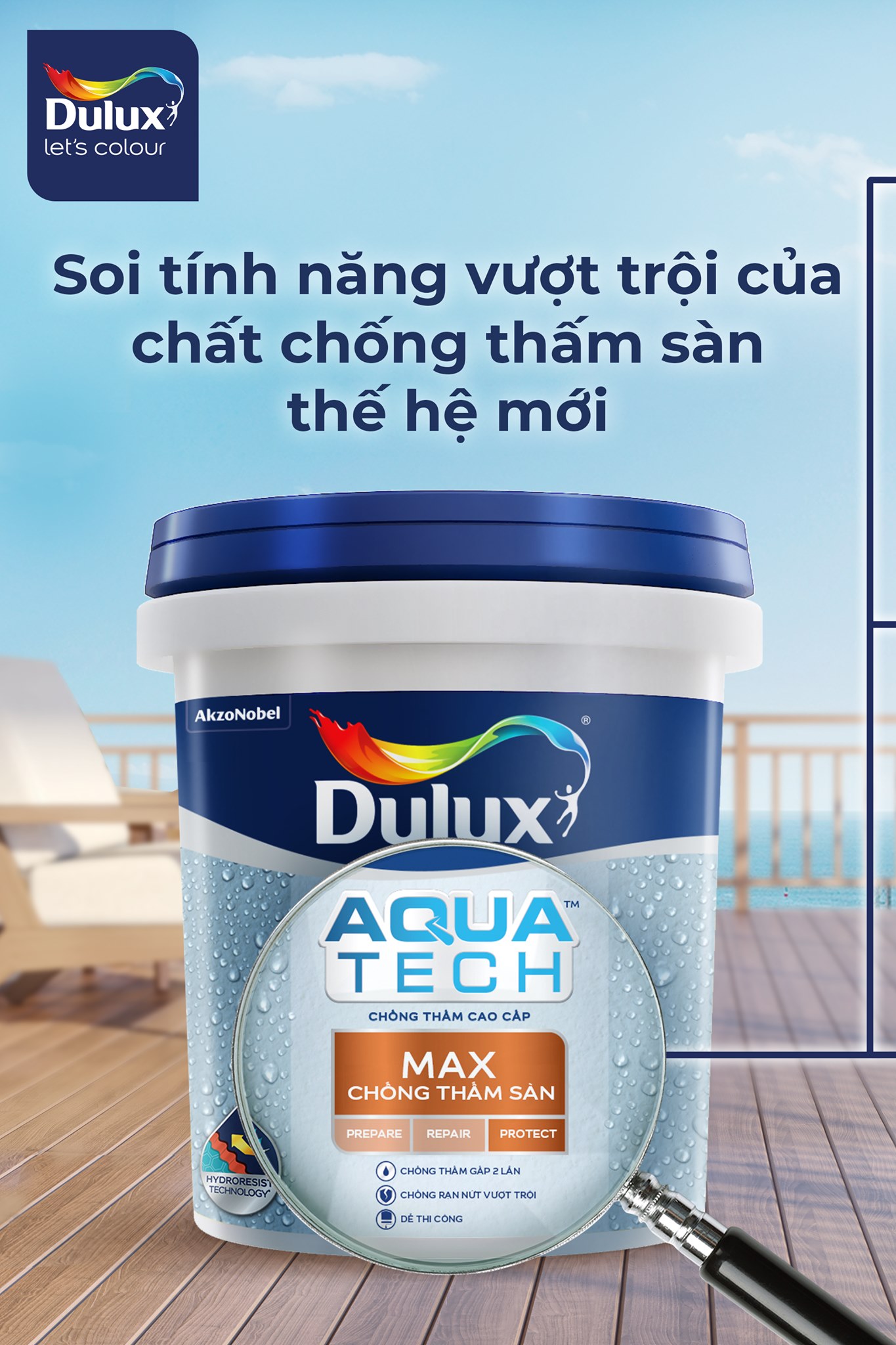 Dulux AquatechTM Chống Thấm Hiệu Quả còn đem lại bề mặt sáng mịn cho tường nhà bạn. #1 Đại lý phân phối chống Thấm sàn Dulux 1️⃣ 【~Bình Dương giá tốt】