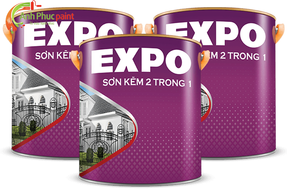 Sơn kẽm Expo 2 in 1 - giá sỉ Bình Dương | EXPO SƠN KẼM 2 TRONG 1 là sản phẩm sơn phủ bóng cao cấp chuyên dụng có chức năng kép, có thể thay thế sơn lót với nhiều màu sắc đẹp và phong phú.