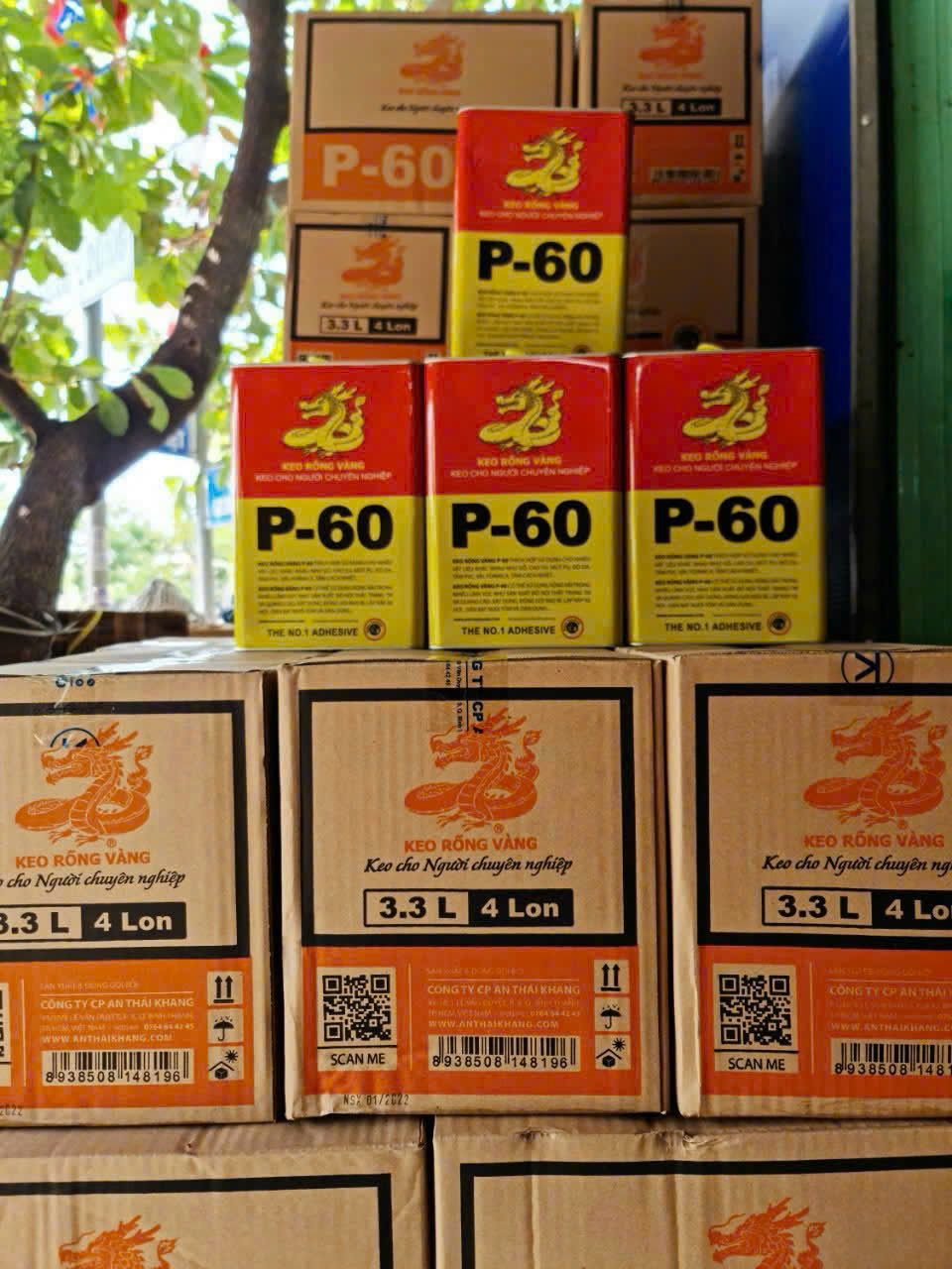 Độ bền cao: Sau khi dán, keo tạo ra liên kết vững chắc, đảm bảo tuổi thọ sản phẩm lâu dài. Đại lý Keo rồng vàng P60 Bình Dương #1