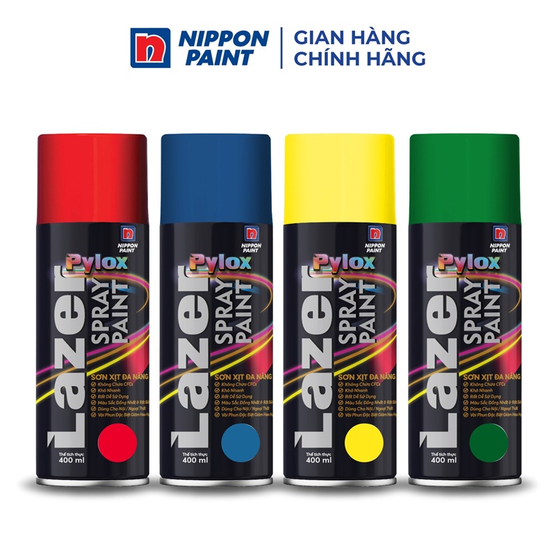 ✨ Sơn xịt Pylox Lazer Nippon Paint – Lựa chọn hoàn hảo cho mọi công trình! ✨ #1 Đại lý Sơn xịt Pylox Lazer NIPPON PAINT Bình Dương