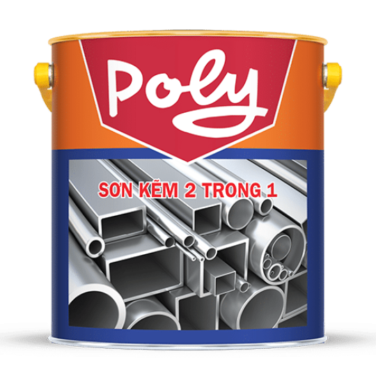 Đại lý bán Poly Sơn Kẽm 2 Trong 1 Bình Dương | Poly Sơn Kẽm 2 Trong 1 là sản phẩm sơn phủ bóng cao cấp chuyên dụng, có độ bám dính cao giúp cho màng sơn liên kết bền chặt 