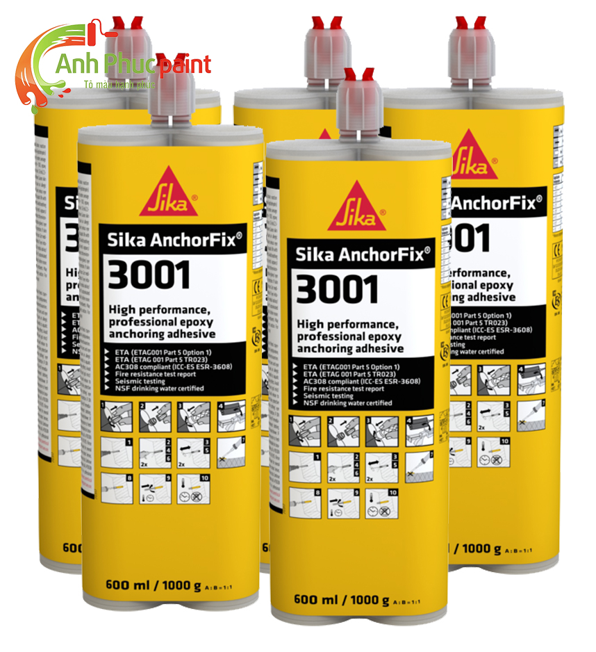 Keo khoan cấy dạng bơm Sika AnchorFix®-3001【Bình Dương】