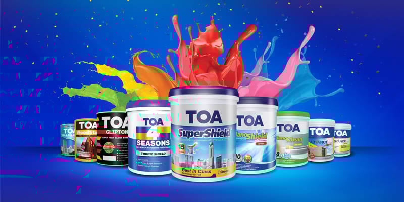 Sơn nước nội thất TOA: SuperShield, TOA 4 Seasons, TOA NanoClean, TOA OdourLess,...Cửa Hàng Bán Sơn TOA Chính Hãng Giá Sỉ Tại phường An Phú TpHCM