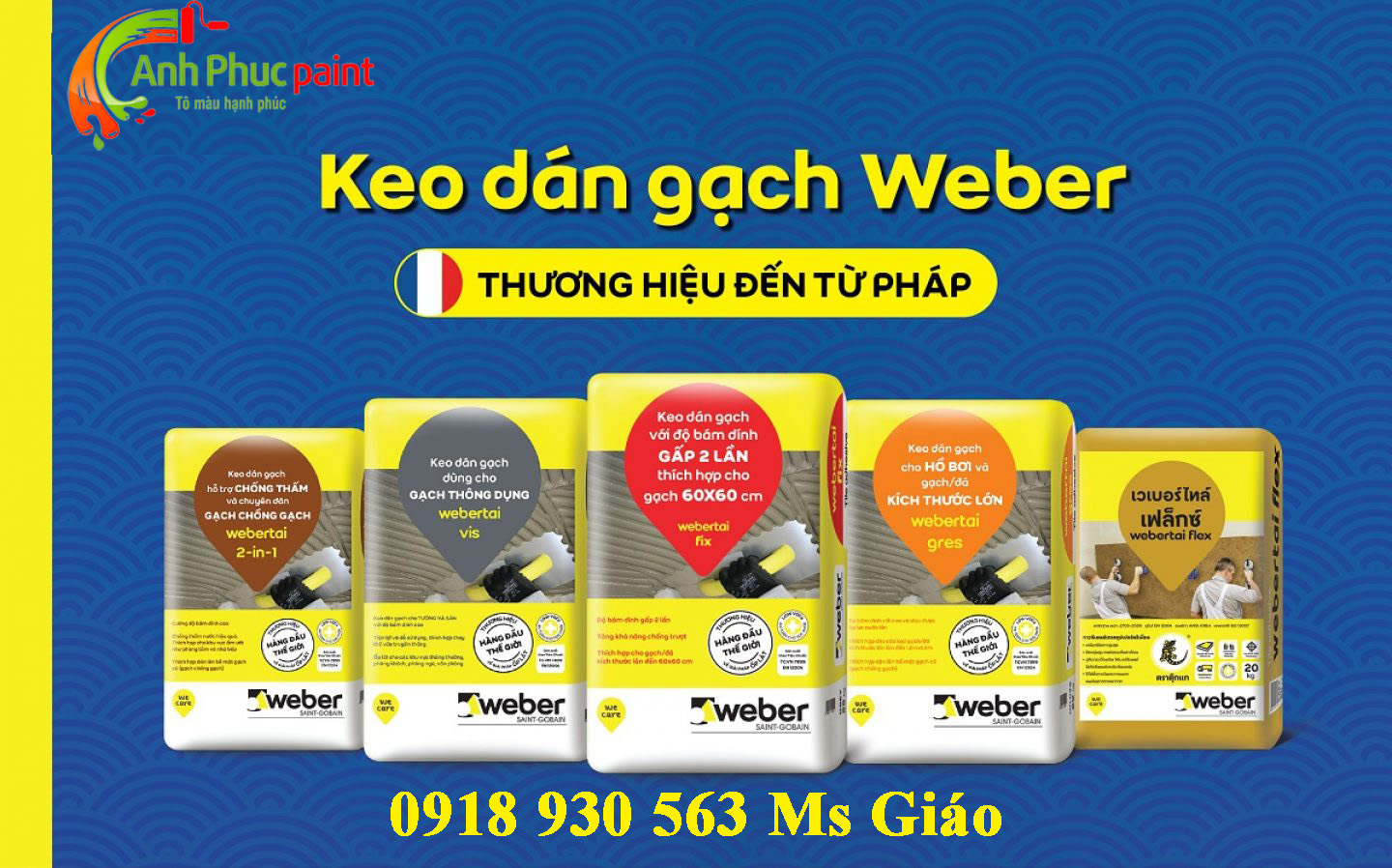 Đại lý keo Dán Gạch Weber⭐️Bình Dương⭐️