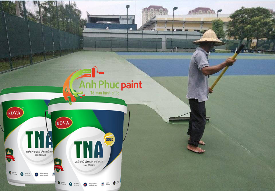 Chất phủ đệm sân thể thao, sân Tennis Kova TNA-GOLD Bình Dương