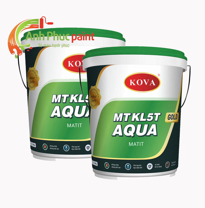 Đại lý sơn Kova MT KL5 Aqua-Gold Kv Bình Dương hiện là nhà phân phối cấp 1 sơn Kova chính hãng uy tín tại thị trường Bình Dương.