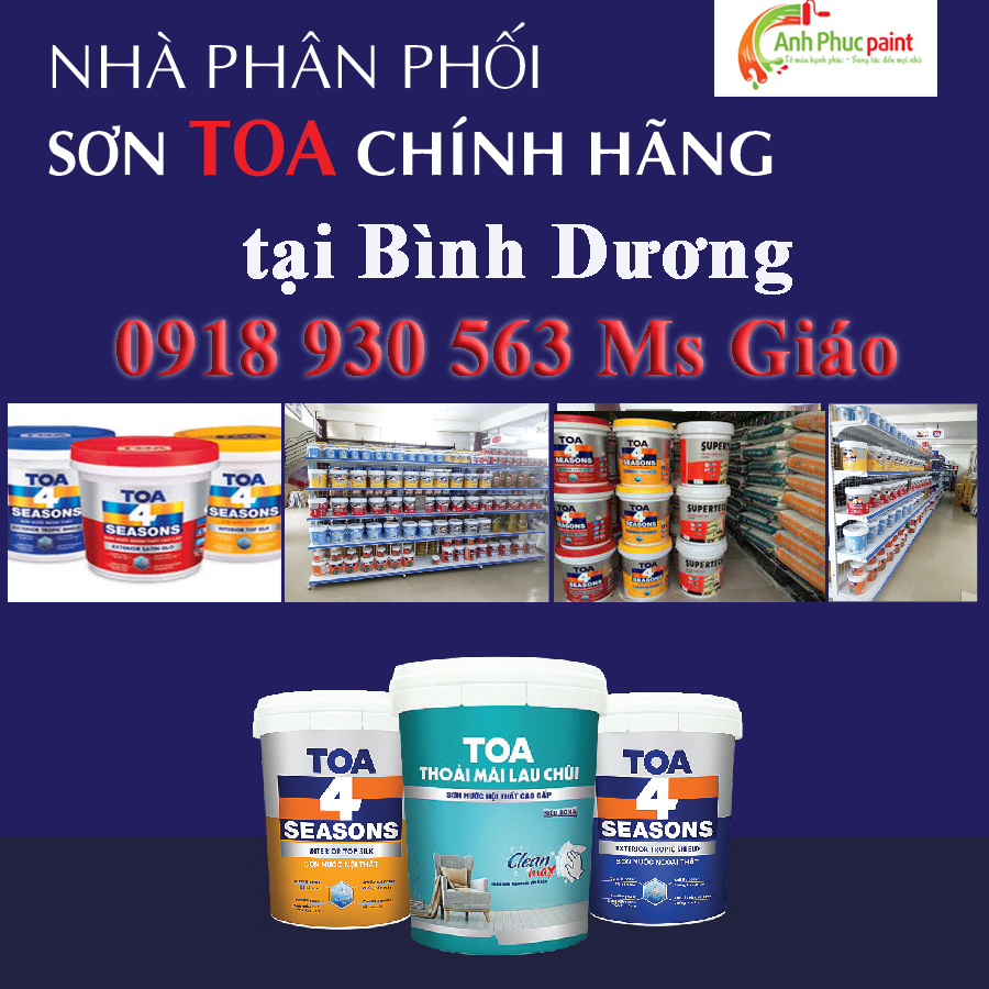 Phân phối sơn Toa chính hãng ở bình dương