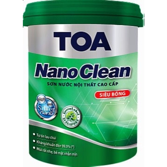 SƠN NƯỚC NỘI THẤT CAO CẤP TOA NANOCLEAN ( SIÊU BÓNG)