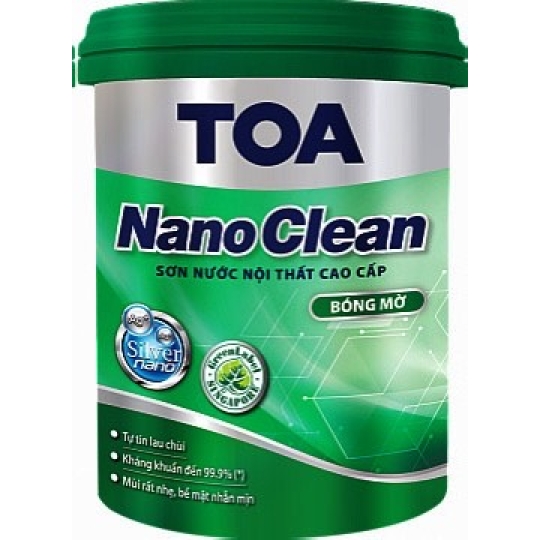 SƠN NƯỚC NỘI THẤT CAO CẤP TOA NANOCLEAN ( BÓNG MỜ )